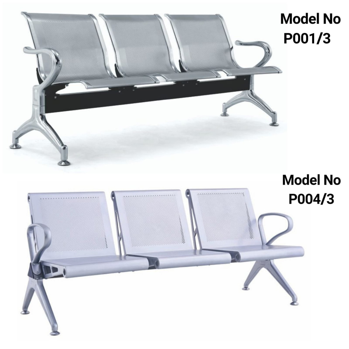 Modern 3-Seater Waiting Chairs for Hospitals, Offices & Public Spaces