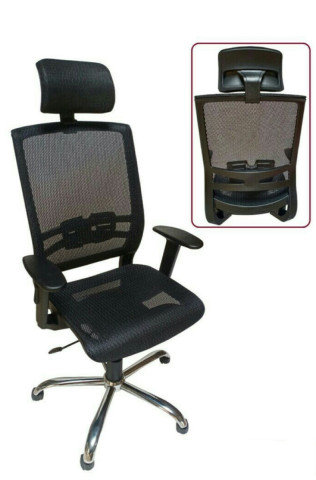 Flair H/B Mesh Chair (Black) - Flair H/B Mesh Chair Black